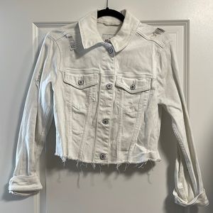 White jean jacket